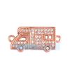 L58 M55 Acessórios para joias DIY micro-incrustados coração de pêssego lua animal borboleta rosto sorridente zircônia conexão