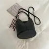 Bolsa Saco Textura Trançada Estilo Coreano Mãe-Filho Bolsa de Mão Seda Retrô Grande Capacidade Transversal Simples para o Dia a Dia Bolsa Tote