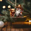 Transfronterizo Nuevo 16 Piezas Navidad Estilo Occidental Enano Corazón Cálido Patio Decoración de Madera Colgante de Fiesta