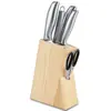 Conjunto de Facas Moderno Minimalista com Bainha, Faca de Osso de Cozinha em Aço Inoxidável, Faca para Legumes, Conjunto de Seis Peças de Facas de Cozinha para Presente, Yangjiang