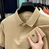 Camisetas de Manga Corta para Hombre de Verano Nuevas Transfronterizas Tops para Hombres de Mediana Edad Negocios Cuello de Solapa Casual Holgadas Camisetas Polo para Hombre