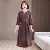 Vestido de Seda Hangzhou Grande Marca Feminino 2026 Verão Novo Estilo Quente Antigo Meia-Idade Mãe Saia de Seda de Amora Xiangyunsha