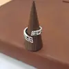Nueva marca de moda anillo abierto de estrella de plata tailandesa 925 personalidad de hombre simple retro desgastado anillo dominante decoración de pareja