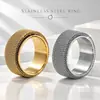 Bestseller Europeo 6mm 8mm Anillo de Acero Inoxidable de Malla Giratorio Moda Anillo Giratorio de Pareja Descompresión Venta al por Mayor