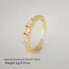 Anel Cruzado Europeu e Americano Simples para Mulheres, Fileira Única de Diamantes, Anel Aberto Ajustável, Joia de Mão Elegante de Nicho, Abertura de Lote Misto