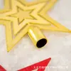 Decoração de topo de árvore de Natal estrela vermelha de topo de árvore estrela dourada de cinco pontas decoração de Natal plana cinco estrelas 10CM 15CM 20CM