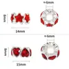 Contas Espaçadoras de Anel com Strass e Broca de Nova Moda Ondulada Contas Soltas Contas Perfuradas Corrente de Celular DIY Acessórios de Joias Atacado