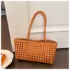 Bolso de hombro tejido para mujer, nuevo modelo de verano, bolso tote de gran capacidad, bolso de mano calado, bolso tipo cesta para madre e hija, bolso de moda para ir al trabajo