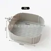 Bandeja de Silicona para Freidora de Aire Bandeja de Horneado de Silicona Cuadrada Horno de Microondas Bandeja para Asar Pollo Esterilla de Horneado Cuadrada Venta al por Mayor