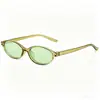 Nuevas Gafas de Sol Ovaladas Pequeñas de Marco Europeas Americanas Transfronterizas para Caras Pequeñas Unisex Tendencia de Moda Retro Gafas de Sol con Protección UV