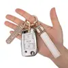 Chaveiro de Carro Cheio de Strass Quente Chaveiro de Casal Pingente de Bolsa Anel de Chaveiro de Diamante DIY
