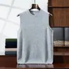 Chaleco de punto de cachemira para hombre de cuello redondo transfronterizo, nuevo para otoño e invierno, adecuado para capas de negocios, ir al trabajo, uso casual y calidez