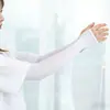 Mangas de Hielo Protección Solar para Brazos para Hombres y Mujeres, Mangas de Hielo de Seda para Deportes al Aire Libre, Protección UV, Universales, Simples y Elegantes Mangas de Hielo para Protección Solar