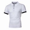Camiseta de Verão Paul Masculina Manga Curta Top Moda Popular Manga Curta Estampada Slim Fit Europeia e Americana Manga Curta