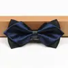 Pajarita Puntiaguda para Hombre Formal Estilo Coreano Puntiaguda Doble Capa Novio Boda Vino Tinto Pajarita Negra para Mujer