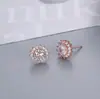 Aretes de moissanita simulación de transmisión en vivo para mujer estilo Ins amor plata de ley S925 circonita seis garras aretes de moissanita aretes