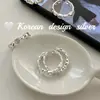 Puesto de Celebridad de Internet Dongdaemun de Corea del Sur Joyería de Plata Anillo de Corazón con Diamante de Plata de Ley S925 Diseño de Nicho de Alta Gama Estilo Versátil
