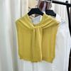 Chal pequeño de verano Fino Seda de Hielo para mujer Japonés y Coreano dulce color liso versátil protección para el cuello chaleco habitación con aire acondicionado hombro nuevo venta al por mayor