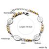 Pulsera de Cuentas Amazon Transfronteriza Estilo Frío Amor Cruz Ovalada Degradada Dorada Retrato Acero Cuentas Geométricas Pulsera para Mujer