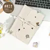 Cuaderno de Mano A5 de Tela Extraíble de Aspecto Elevado, Fresco y Sencillo, Estilo Ins, Cuaderno con Goma Elástica de Hojas Sueltas