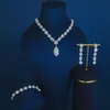 Colar Estilo Coreano Exquisita Corrente de Garras Brincos de Strass de Cristal Conjunto de Colar Leve Luxo Retro Elegante Temperamento Corrente de Clavícula para Mulheres
