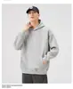 Roupas Masculinas Fengshe / Moletom com Capuz, Bolso Grande, Estilo Retrô Japonês, Nova Coleção Primavera e Outono, Cor Sólida, Versátil, Para Estudantes, Marca Tendência