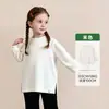 Roupas Infantis Amila 2026 Inverno Novo Macacão Infantil para Meninas Lã Térmica Camisa Camada de Base Infantil Antibacteriana Manga Longa