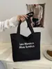 Bolsa de Tote Bordada con Letra Simple y Elegante para Mujer 2025 Nueva Gran Capacidad Casual Versátil Bolso de Mano para Viajes al Trabajo Bolso de Hombro