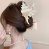 Nuevo Estilo de Vacaciones de Verano Pinza para el Cabello de Concha Blanca Colorida Pinza de Tiburón de Gama Alta Accesorio para el Cabello para la Parte Posterior de la Cabeza