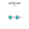 Modian S925 brincos de prata esterlina turquesa nicho design moda all-match personalidade online brincos populares joias