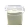 Cubo Cuadrado para Envasado de Alimentos Cubo Sellado Cubo Portátil Blanco Transparente Cubo para Salsa Blanca Polvo de Hielo Té de Leche Cubo Pequeño de Plástico con Tapa