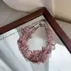 Estilo Coreano Estilo Garota Picante Estampa de Leopardo Rede Scrunchie Pulseira Chaveiro Lanyard para Chave de Carro Venda por Atacado para Meninas