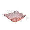 Tigela de Frutas Transparente de Luxo Leve com Textura de Diamante, Prato de Frutas de Plástico Doméstico, Prato para Frutas Secas e Lanches, Bandeja de Armazenamento Diário