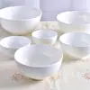 Atacado de Fábrica Tigela de Porcelana Óssea Grande Capacidade Branca Pura Simples Tigela de Cerâmica Loja de Arroz Uso Doméstico Tigela de Arroz Tigela de Macarrão Tigela de Sopa Adicionar LOGO