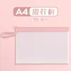 Bolsa con cremallera A4 cremallera esmerilada piel de TPU translúcida bolsa para archivos con tacto de piel material A5 bolsa para facturas carpeta de trabajo