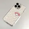 Capa de celular branca My Melody vazada, compatível com Apple 17 Pro Max/16/15, iPhone 13/18, design transparente de desenho animado