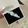 Clip de Pato de Concha de Perla de Cola de Pez de Aleación Azul Soñadora Pinza para el Cabello Retro Romántica Accesorio para el Cabello de Nicho de Gama Alta