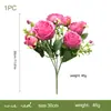 Ramos de Flores de Peonía Artificiales para Decoración Realista con Vegetación, Adecuados para Bodas Transfronterizas y Decoración del Hogar, Adornos para Paisajismo de Salas de Estar y Centros Comerciales