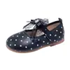 Nuevos Zapatos de Princesa Mary Jane para Niñas 2026 Primavera y Otoño, Lindos, con Lunares, Encaje, Moño y Suela Suave
