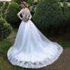 Vestido de Novia de un Solo Hombro Tienda Independiente de Almacén en el Extranjero Nuevo 2026 Encaje Manga Larga Novia Boda Estilo Bosque Vestido de Novia con Cola