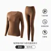 Ropa Interior Térmica para Mujer 7A Antibacteriana Ultradelgada Set Otoño e Invierno Base de Capa para Embellecer la Piel con Ácido Hialurónico para Mujer