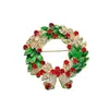 Fornecimento Transfronteiriço Versátil Nova Broche Moda Personalidade Guirlanda de Natal Broche Decorativo Atacado em Estoque