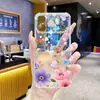 Funda floral colorida de venta caliente en Shopee, adecuada para Apple 17pm, funda de teléfono móvil estilo coreano, funda protectora transparente de cobertura total para iPhone 16
