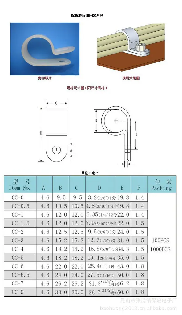 配線固定纽-CC-规格