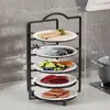 Estante de Almacenamiento para Preparación de Cocina Bandeja para Ingredientes de Olla Caliente Estante de Almacenamiento Multifuncional Bandeja Doméstica de Múltiples Capas Estante de Almacenamiento para Cesta de Verduras