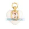 M18 L26 K07 Accesorios para joyería DIY colgante de cobre puro colgante pequeño luna triángulo corazón de melocotón redondo marca