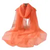 Estilo coreano All-match Yourou Sand Silk Scarf Primavera e Verão Protetor Solar Fino Cachecol Vermelho Solid Color Sunshade Shawl Scarf