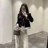 Chaqueta corta de moda estilo Chanel, cuello redondo, elegante, corte ajustado, rejuvenecedora, versátil, con bloques de color patchwork, de botones, para mujer en otoño