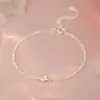 Pulsera de Mariposa de Plata Pura S999 Qianjia, Estilo Bosque, Estilo Simple, Literaria y Artística, Exquisita Elegante, Joyería de Mano Elegante, Dropshipping Transfronterizo