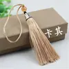 8CM Borla de cuentas Linglong caja de regalo bolsa de la suerte borla colgante flor de bergamota borla con tapa metálica hilo de seda de poliéster pequeño regalo